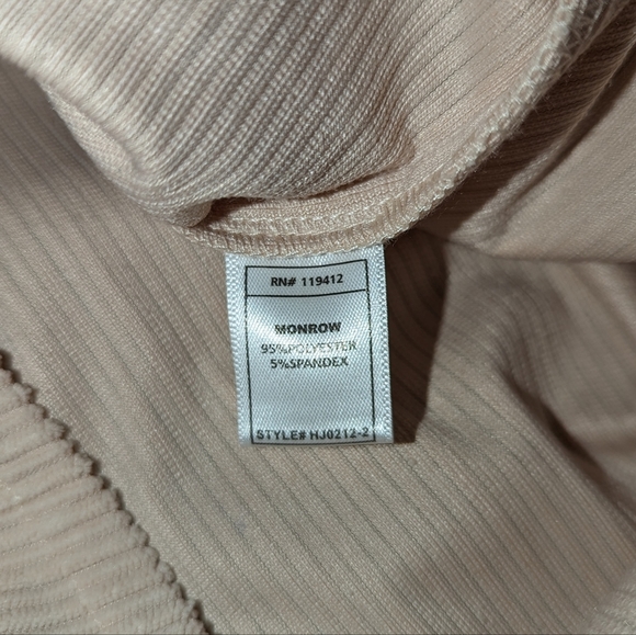 Monrow Corduroy Oversized Shacket Taupe Women's Medium NWT HJ0212-2 - Picture 14 of 16